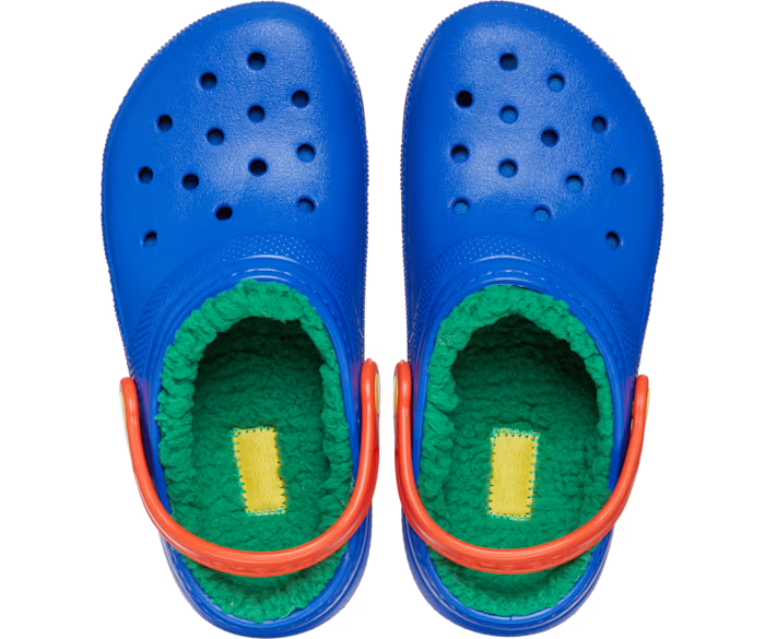 Crocs Boys Classic Lined Clog K Blue Bolt Multi Donaghys