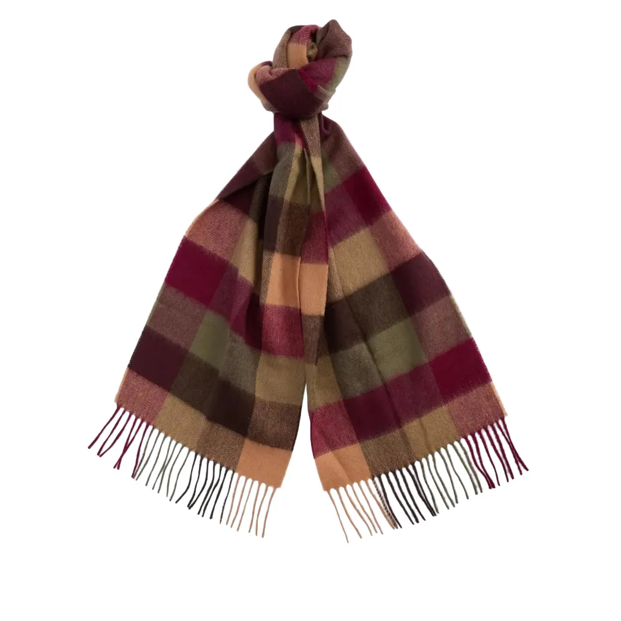 Barbour unisex tawny port tattersall check scarf