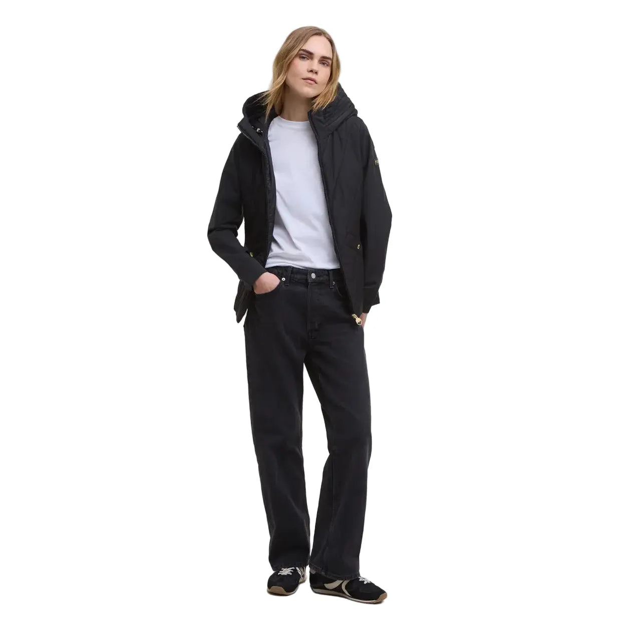 Barbour InternationaI Womens Sweatshirt Diablo Quilted Black