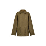 Dubarry Womens Wax Cotton Utility Jacket Dark Green