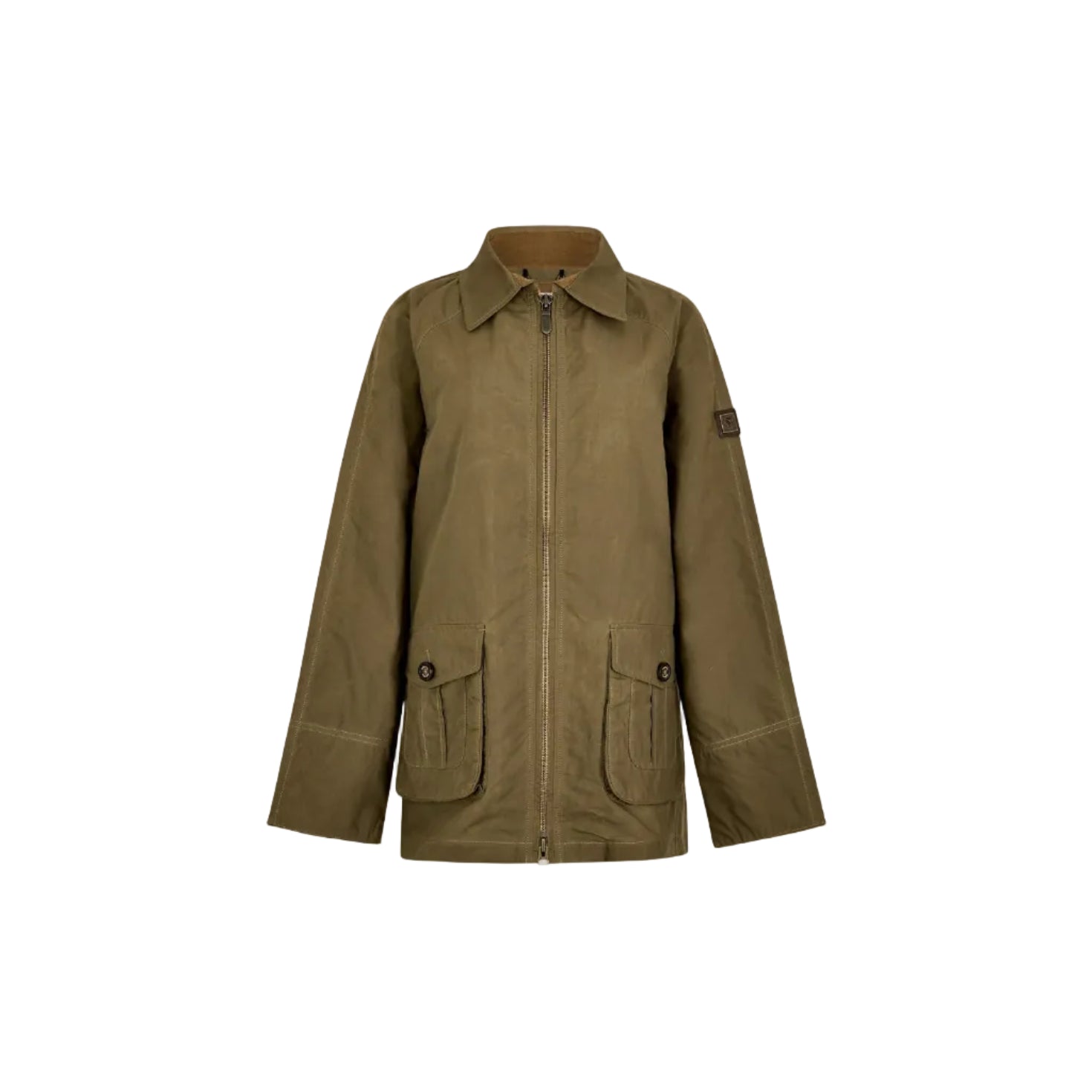 Dubarry Womens Wax Cotton Utility Jacket Dark Green