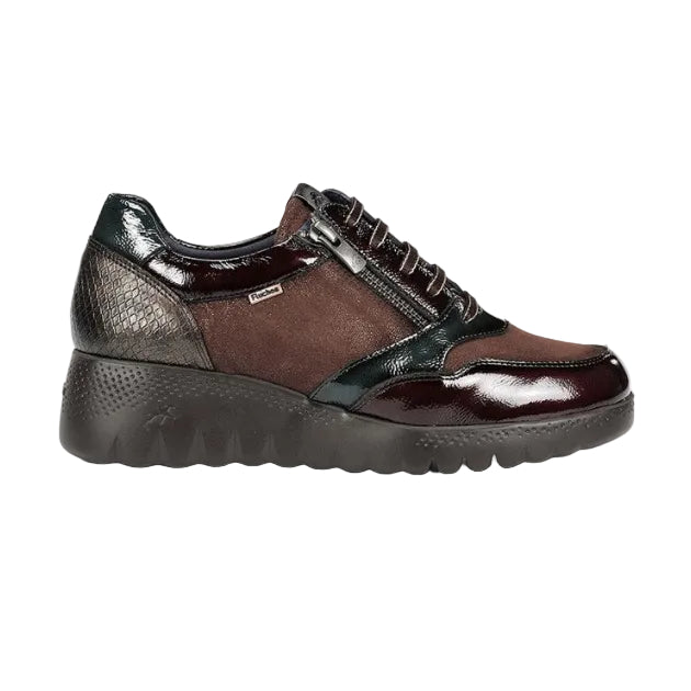 Fluchos women's brown leather trainer