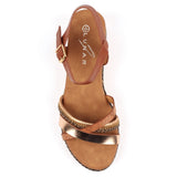 Lunar women's tan sandal with buckle