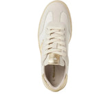 Tamaris women's white and gold lace-up shoe