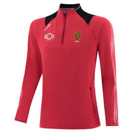 O'Neills Adults Top Down GAA Dynamo Brushed 1/2 Zip Red/Black/White