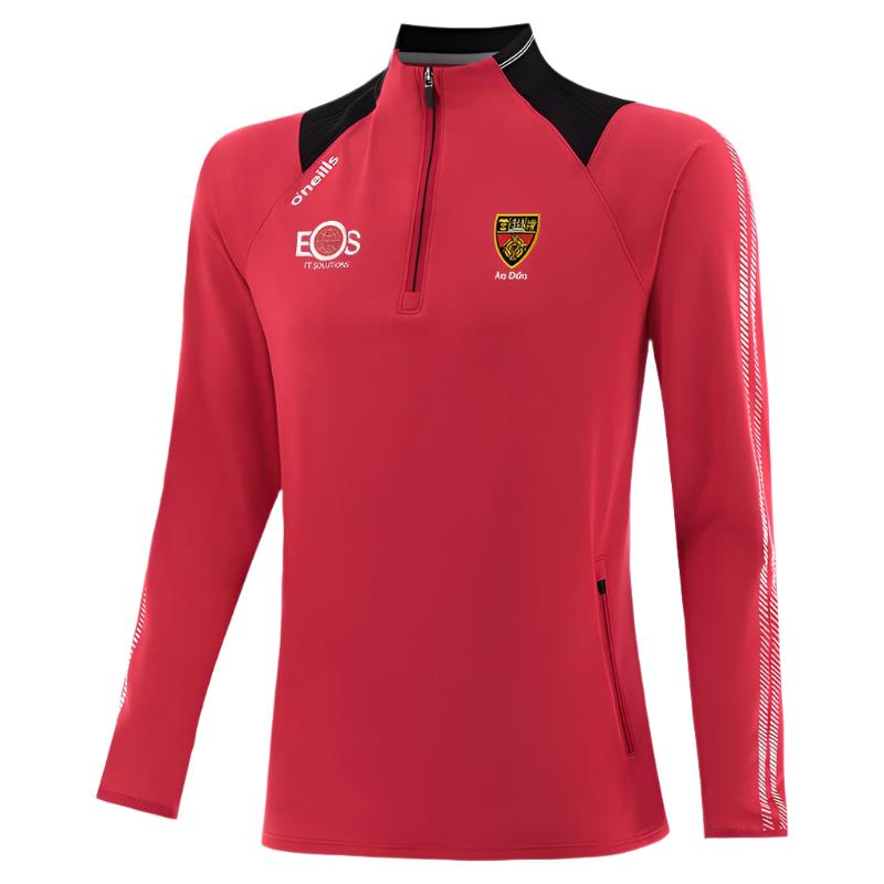 O'Neills Adults Top Down GAA Dynamo Brushed 1/2 Zip Red/Black/White