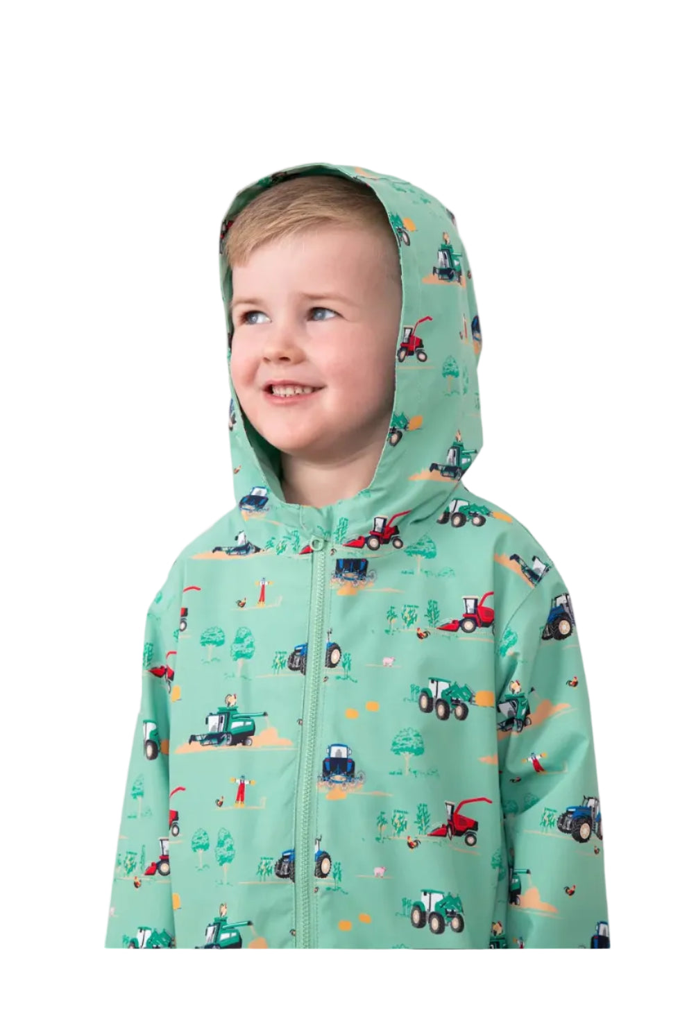 Lighthouse Boys Jacket Ethan Soft Green Tractor