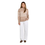 Dubarry Womens Fonthill Zip Neck Sweater Taupe
