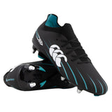 Canterbury Junior Speed Falcon 2.0 Pro Soft Ground Rugby Boots Jet Black/Green