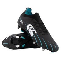 Canterbury Junior Speed Falcon 2.0 Pro Soft Ground Rugby Boots Jet Black/Green