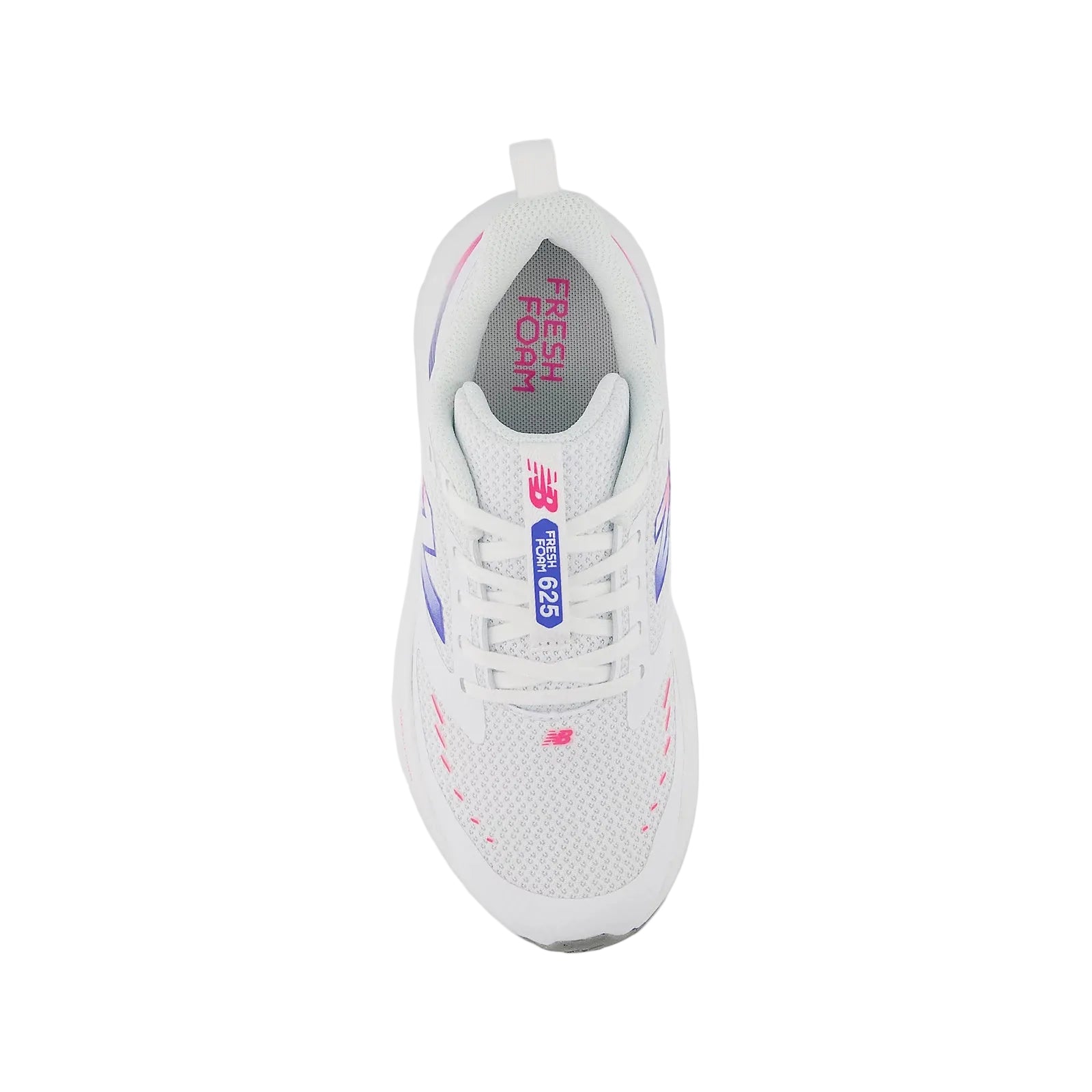 New Balance Girls Trainer 625 White/Pink Heat/Bluebird