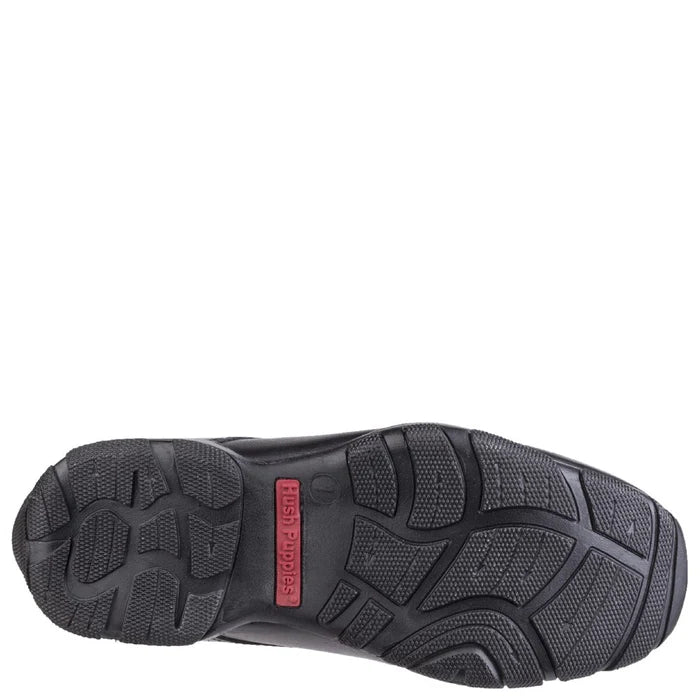 Hush Puppies Boys School Shoe Vincente Black Leather