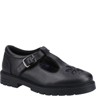 Hush Puppies Girls School Shoe Fiona Junior Black Leather