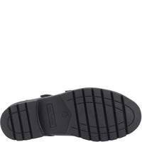 Hush Puppies girls' black patent school shoe with buckle