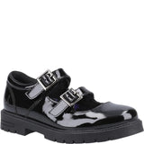 Hush Puppies Girls School Shoe Ella Patent Senior Black