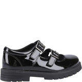 Hush Puppies Girls School Shoe Ella Patent Senior Black
