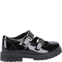 Hush Puppies Girls School Shoe Ella Patent Senior Black