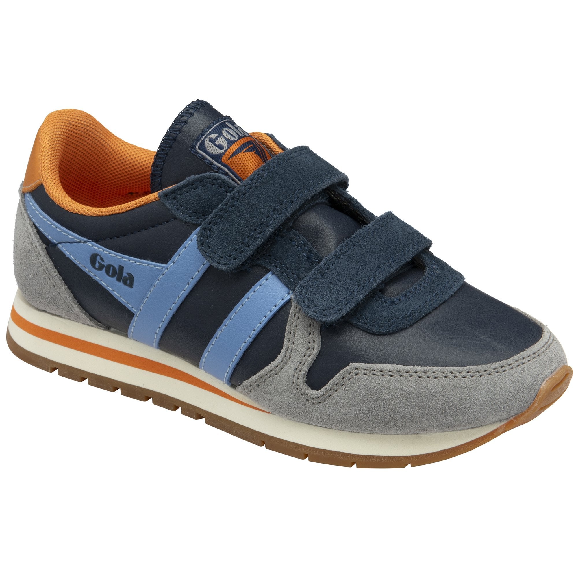 Gola Boys Trainer Daytona Pure Strap Navy/Cement/Vista Blue