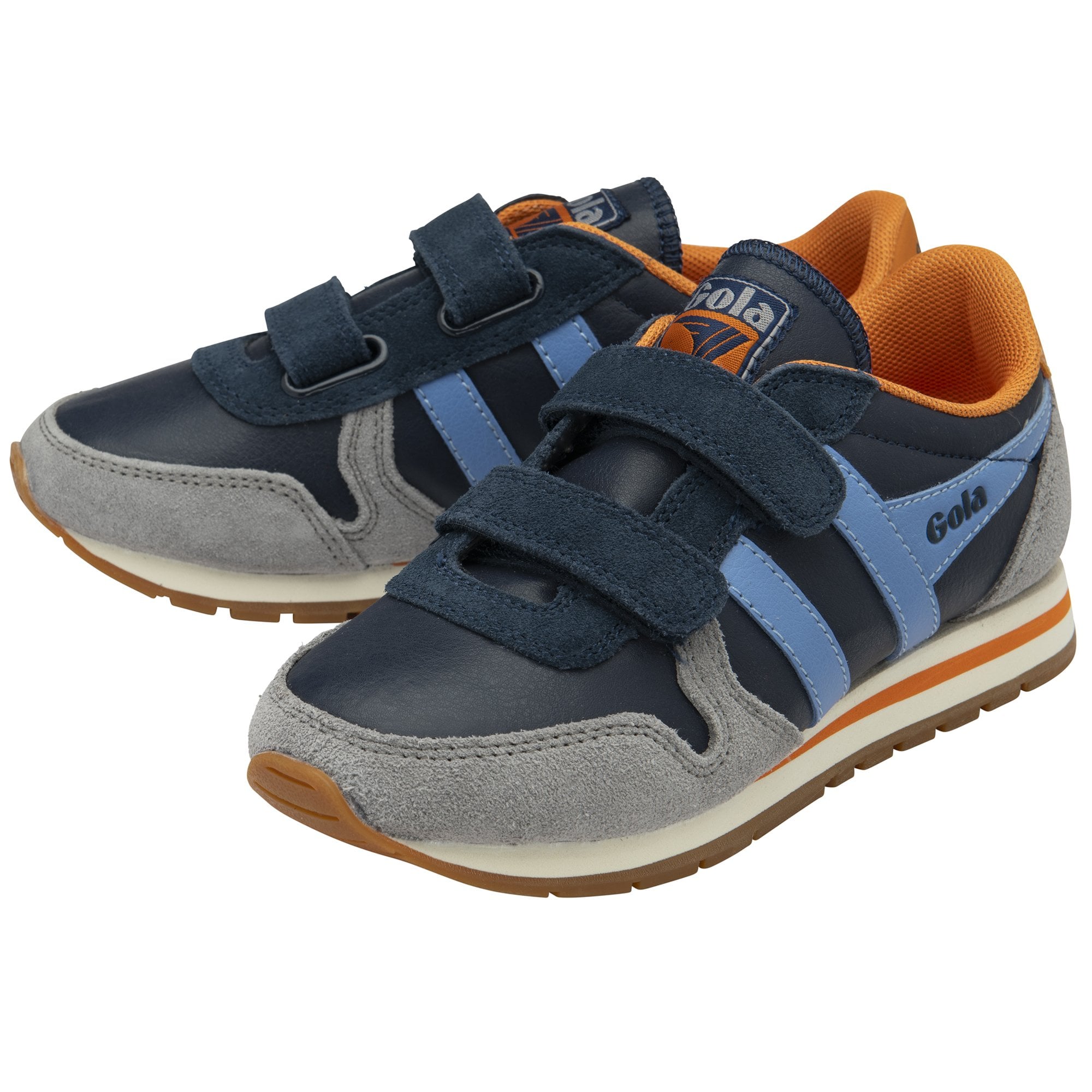 Gola Boys Trainer Daytona Pure Strap Navy/Cement/Vista Blue