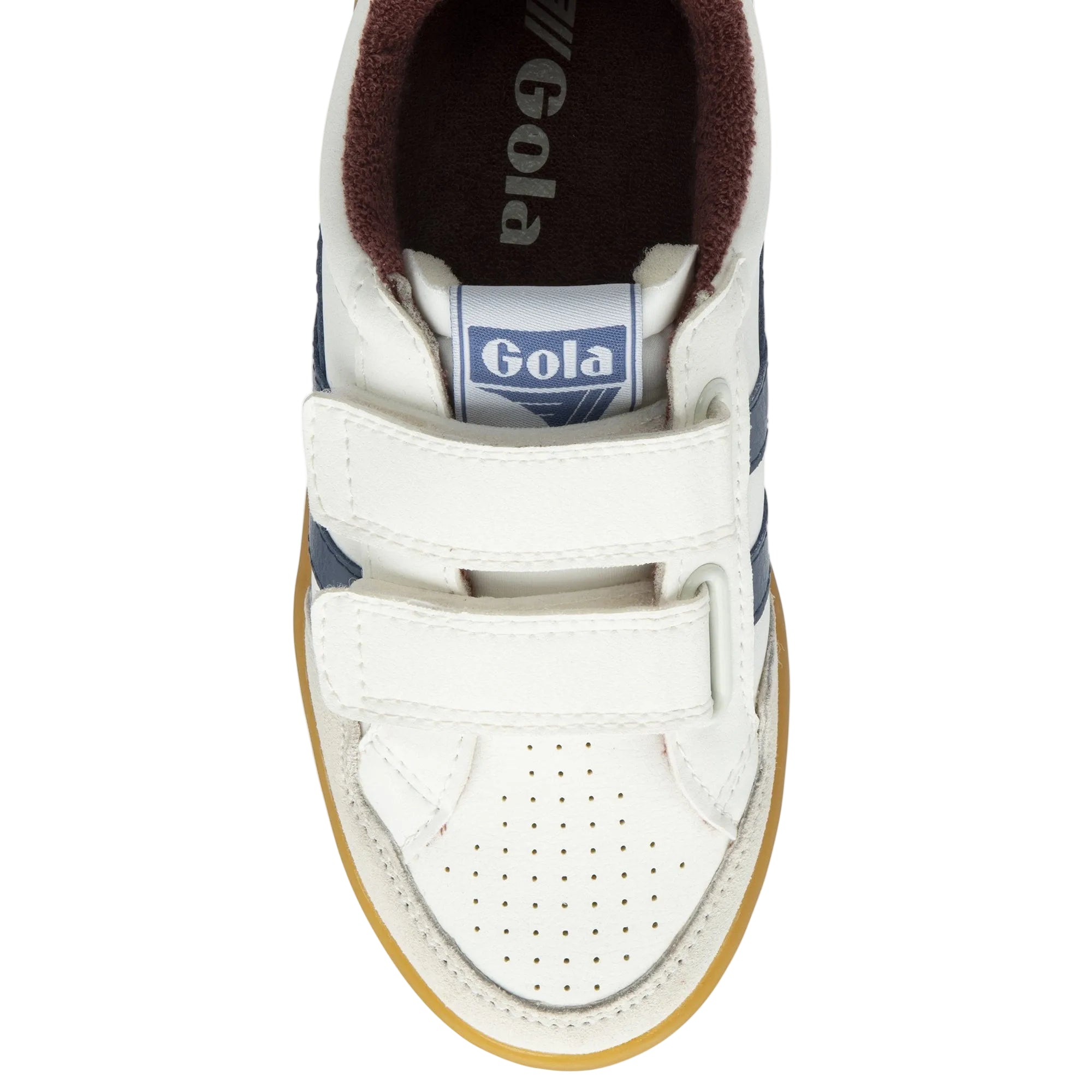 Gola Kids Trainer Eagle Strap White/Moonlight/Burgundy/Gum
