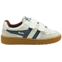 Gola Kids Trainer Eagle Strap White/Moonlight/Burgundy/Gum
