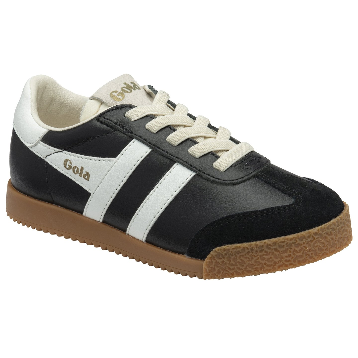 Gola Kids Trainer Elan Leather Black/White