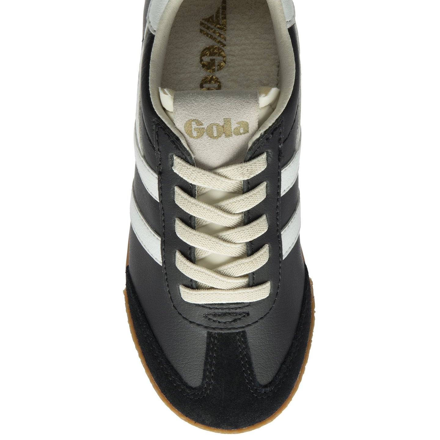 Gola Kids Trainer Elan Leather Black/White