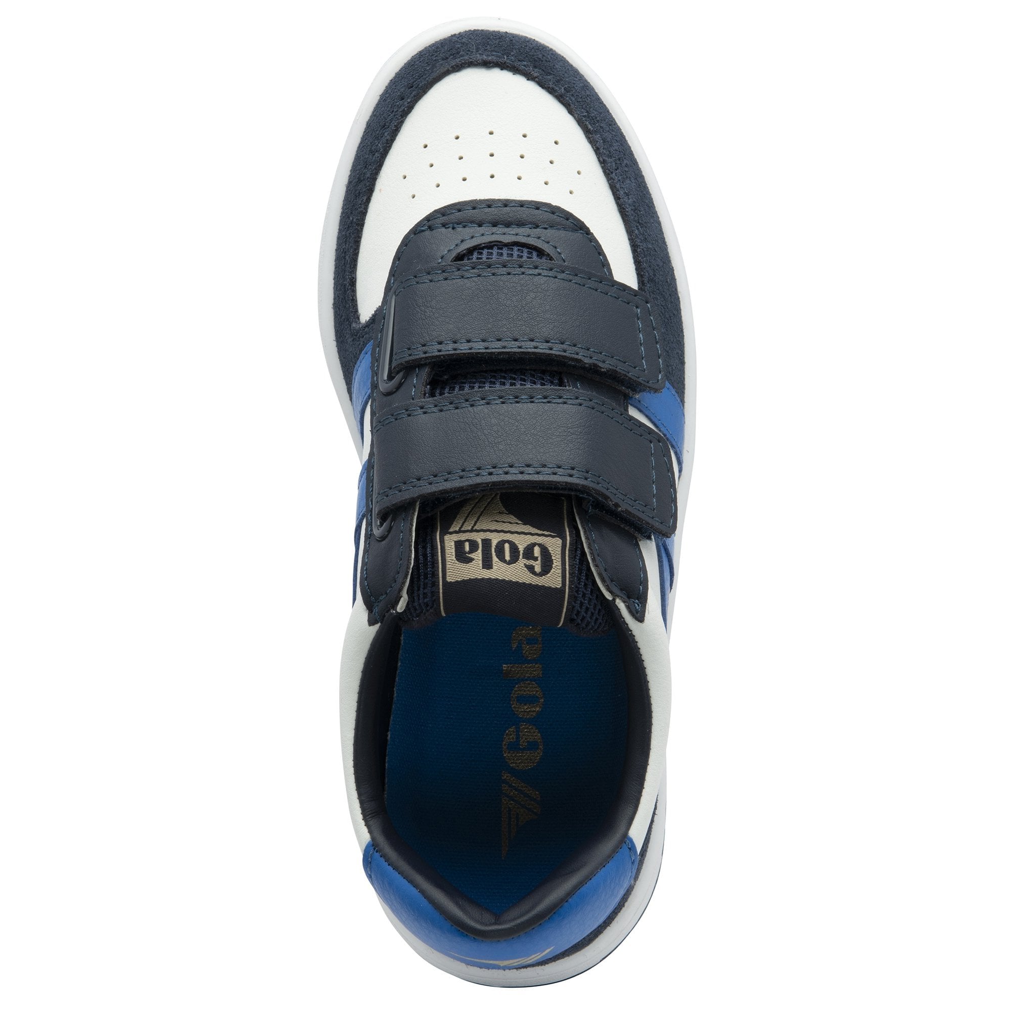 Gola Boys Trainer Hawk Strap White/Navy/Blue