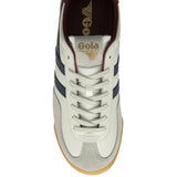 Gola Mens Trainer Europa Leather Off White/Navy/Deep Red