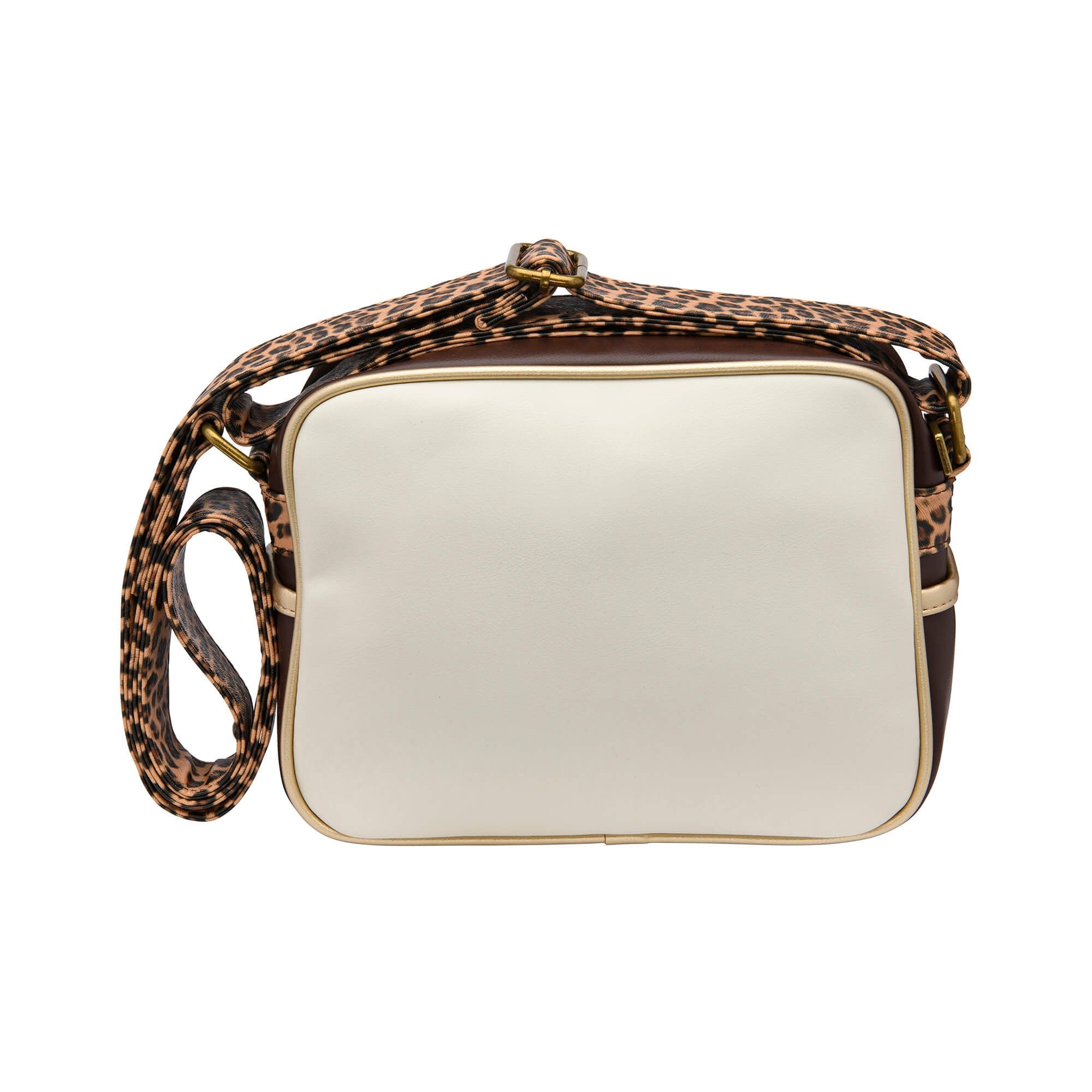 Gola Classics Micro Redford Leopard Messenger Bag Dark Brown/Ecru/Gold