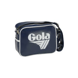 Gola navy and white faux leather messenger bag
