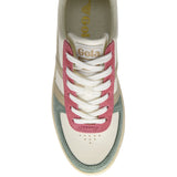 Gola Womens Trainer Grandslam Quadrant Off White/Green Mist/Gold/Salmon