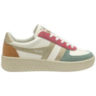 Gola Womens Trainer Grandslam Quadrant Off White/Green Mist/Gold/Salmon