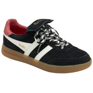 Gola Womens Trainer Stadia 86 Black/Off White/Coral/Gum