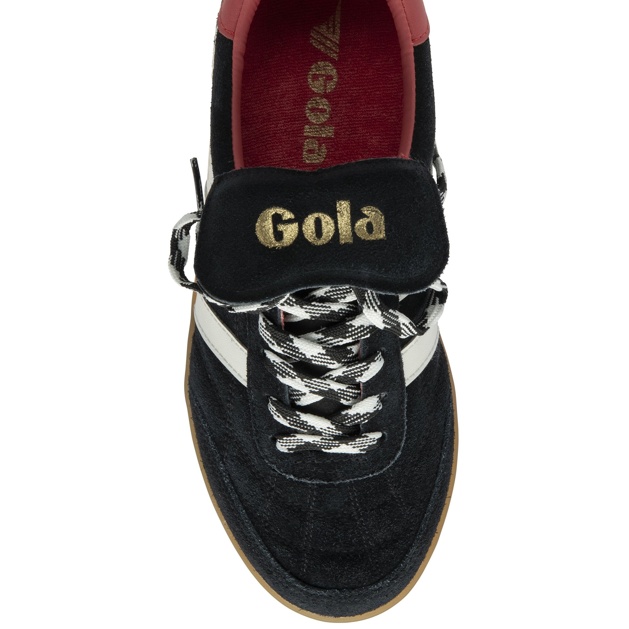 Gola Womens Trainer Stadia 86 Black/Off White/Coral/Gum