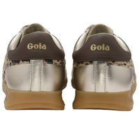 Gola Womens Trainer Torpedo Glimmer Safari Gold/Leopard/Dark Brown