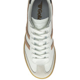 Gola Womens Trainer Viper Leather White/Cameo/Dark Brown/Gum