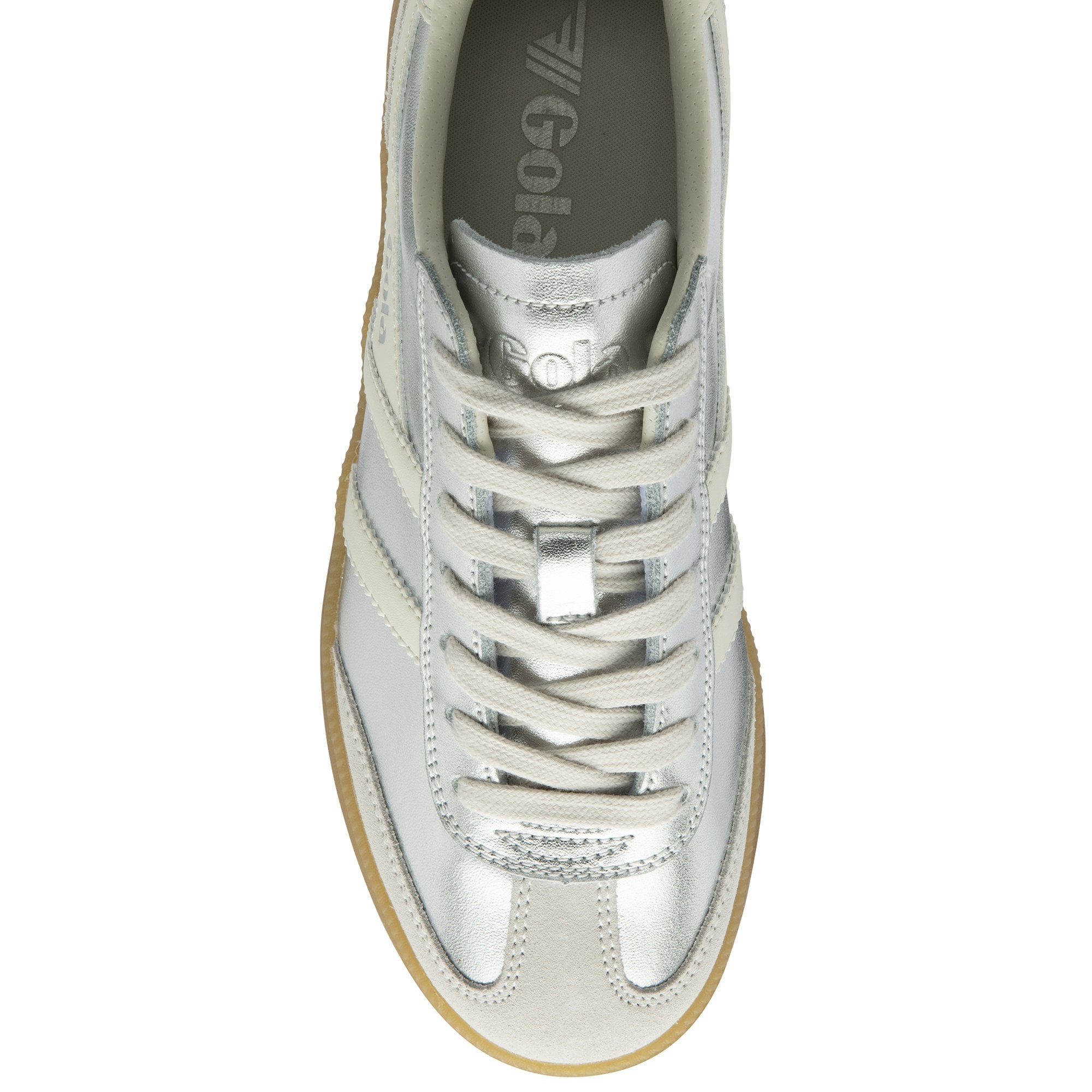 Gola Womens Trainer Viper Metallic Silver/Off White/Gum