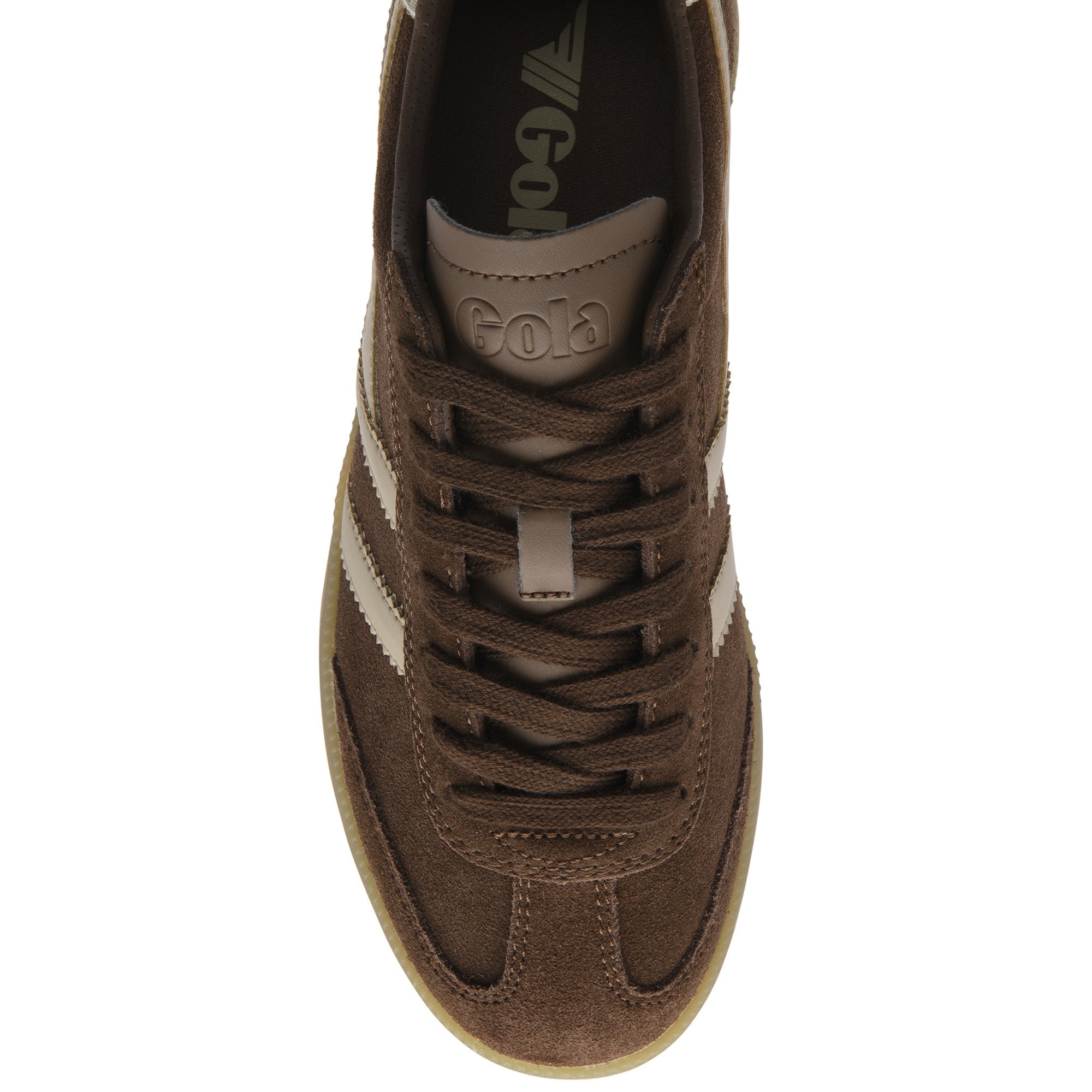 Gola Womens Trainer Viper Dark Brown/Bone/Gold/Gum