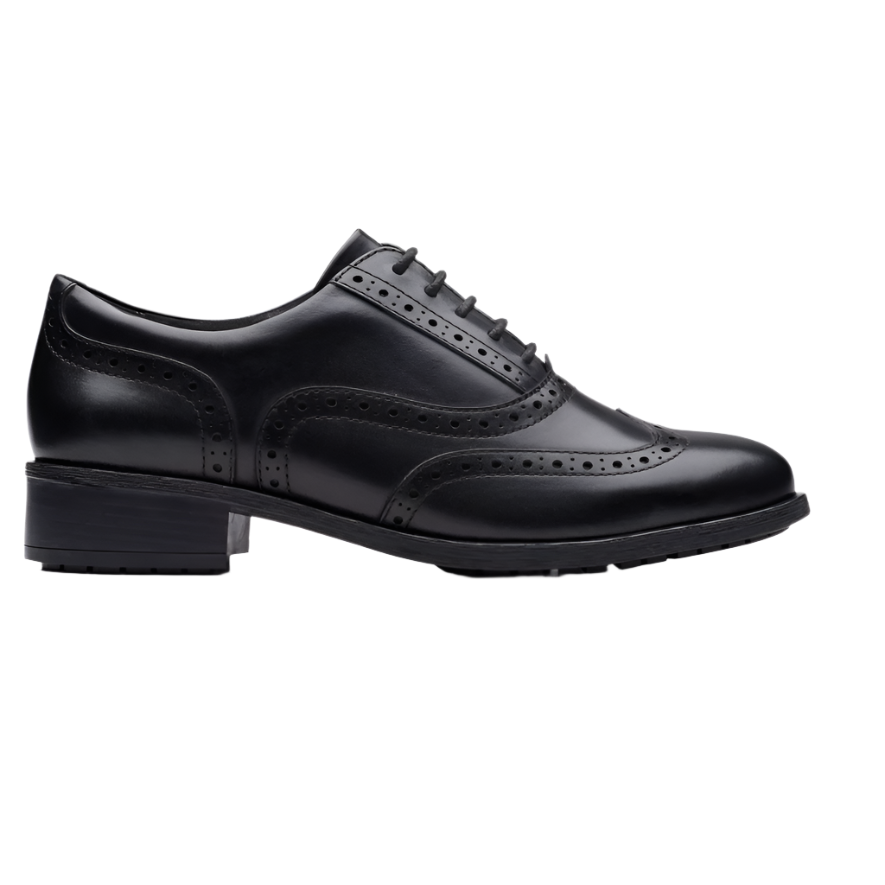 Clarks Womens Shoe Havisham Oak Black Leather