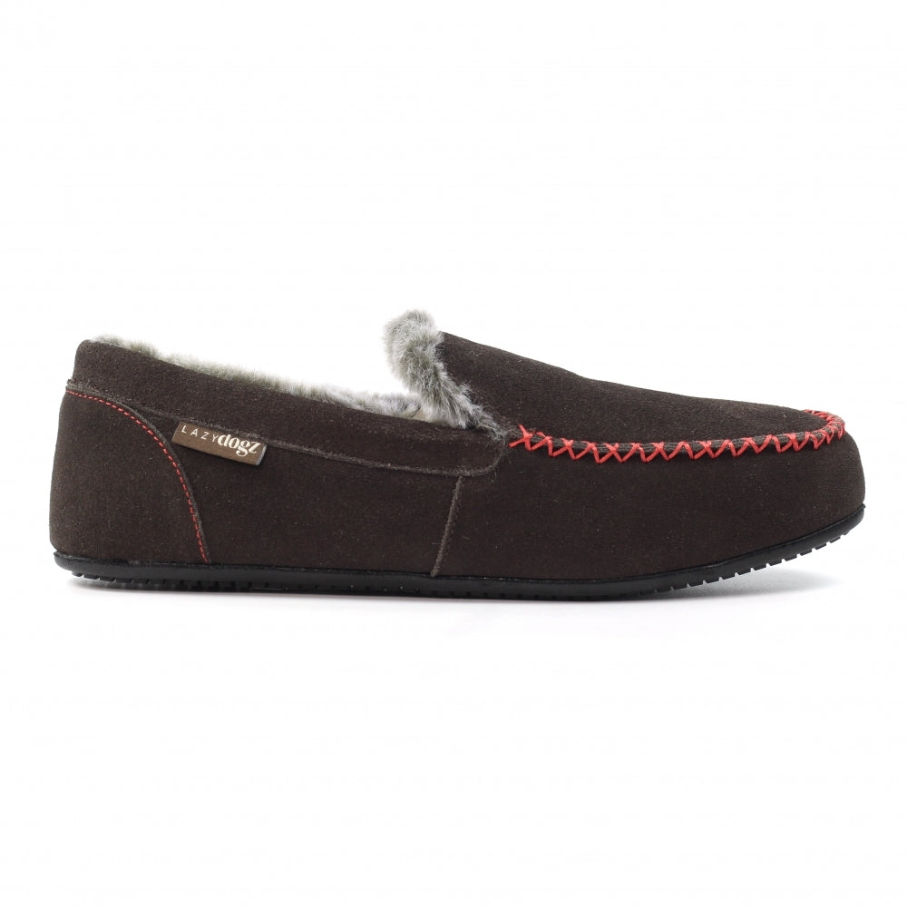 Lazy Dogz Mens Slipper Henry Brown