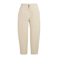 Yaya Womens High waist Barrel Trousers Warm Dust Sand