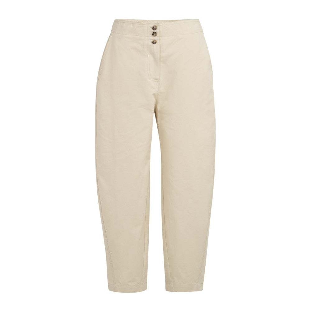 Yaya Womens High waist Barrel Trousers Warm Dust Sand