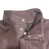 Gym+Coffee Womens Jumper Sierra Snap Collar Mocha Bean