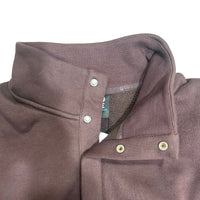 Gym+Coffee Womens Jumper Sierra Snap Collar Mocha Bean