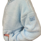 Gym+Coffee Womens Jacket Industry High Collar Baby Blue