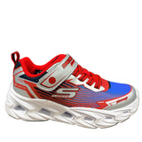 Skechers Boys Trainer Vortex 3 Lights Silver/Red
