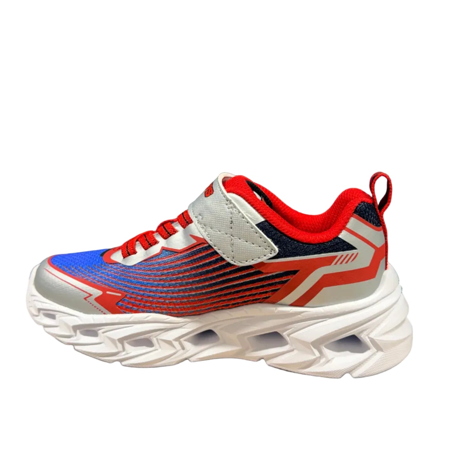 Skechers Boys Trainer Vortex 3 Lights Silver/Red