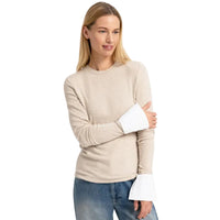 Yaya Womens Jumper 01-709418-609 Pure Cashmere Grey Melange