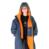 Dryrobe Advance Kids Long Sleeve V3 Dark Grey/Orange